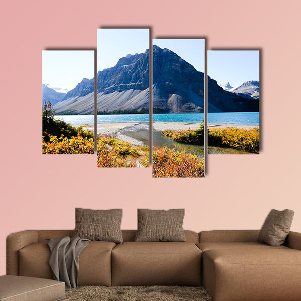Bow Lake in Autumn, Canadian Rockies Multi panel canvas wall art