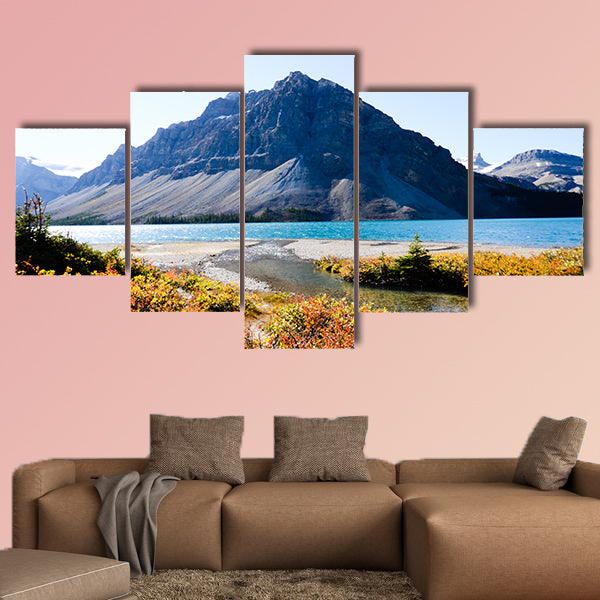 Bow Lake in Autumn, Canadian Rockies Multi panel canvas wall art