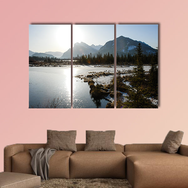 Cascade Mountain and Vermilion Lake in Winter, Canadian Rockies wall art