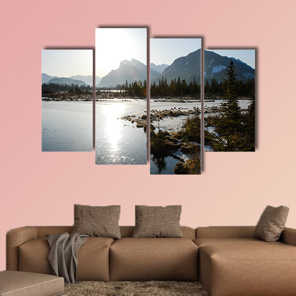 Cascade Mountain and Vermilion Lake in Winter, Canadian Rockies wall art