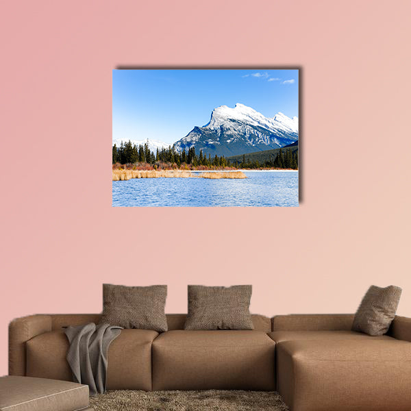 Cascade Mountain and Vermilion Lake in Winter, Canadian wall art