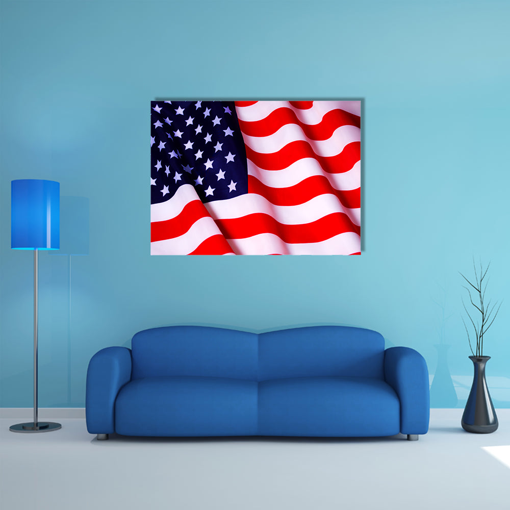 Waving American Flag Multi panel canvas wall art
