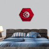 National flag of Tunisia hexagonal canvas wall art