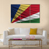 The national flag of seychelles islands Multi panel canvas wall art