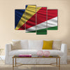 The national flag of seychelles islands Multi panel canvas wall art