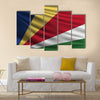 The national flag of seychelles islands Multi panel canvas wall art