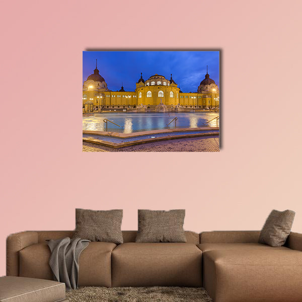 Szechnyi thermal bath spa in Budapest Hungary multi panel canvas wall art
