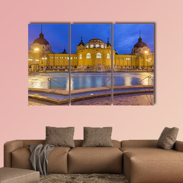 Szechnyi thermal bath spa in Budapest Hungary multi panel canvas wall art