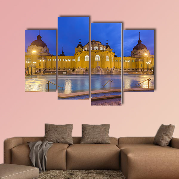 Szechnyi thermal bath spa in Budapest Hungary multi panel canvas wall art