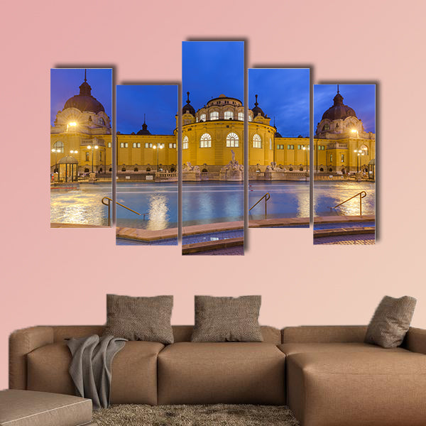 Szechnyi thermal bath spa in Budapest Hungary multi panel canvas wall art