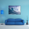 The Ocean wave with full pressure, Multi Panel Canvas Wall Art