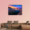 Lone Rock Beach at Sunset Calm Lake Powell Utah United States multi panel canvas wall art