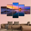 Lone Rock Beach at Sunset Calm Lake Powell Utah United States multi panel canvas wall art