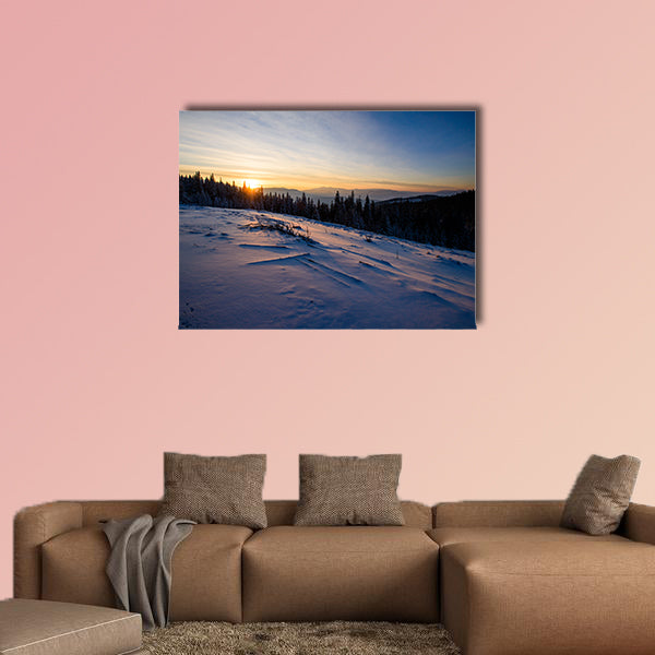 Beautiful winter landscape Multi panel canvas wall art