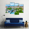 Chain bridge on Danube River in Budapest city, Hungary Multi Panel Canvas Wall Art