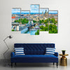 Chain bridge on Danube River in Budapest city, Hungary Multi Panel Canvas Wall Art