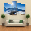 People are resting in the ski resort of Andorra in the mountains Multi panel canvas wall art