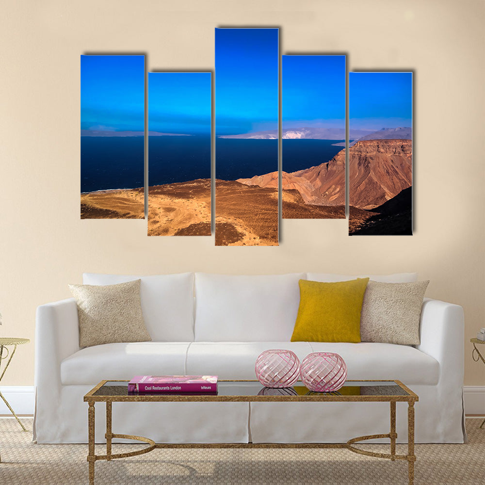 Gulf Of Tadjoura And Ghoubet Lake In Djibouti Multi Panel Canvas Wall Art