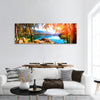 Style of watercolor painting Mountain lake bet Panoramic canvas Wall Art