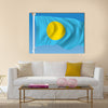 Flag of Palau - vector illustration multi panel canvas wall art