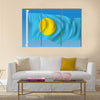 Flag of Palau - vector illustration multi panel canvas wall art