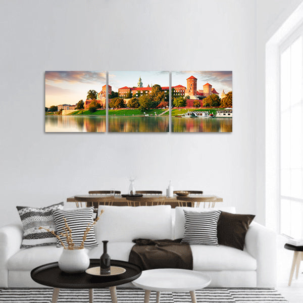 Wawel hill with castle panoramic canvas wall art