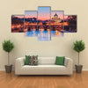 The Vatican city state at night in Rome Italy Multi panel canvas wall art