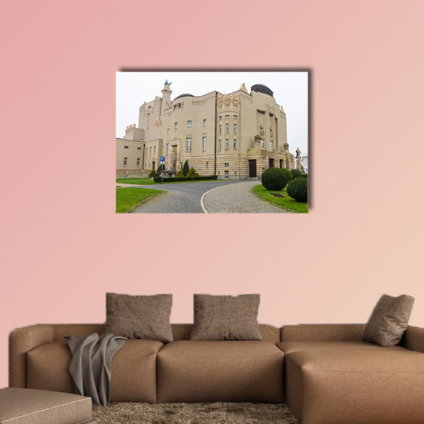 The Art-Nouveau facade of the State Theater multi panel canvas wall art