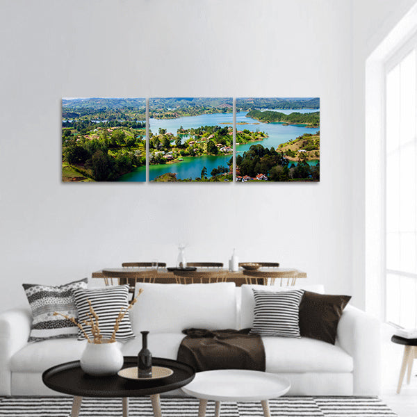 The Rock of Guatape in Medellin, Colombia panoramic canvas wall art