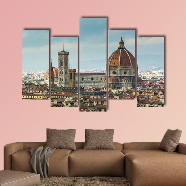 Florence Duomo and tower bell multi panel canvas wall art