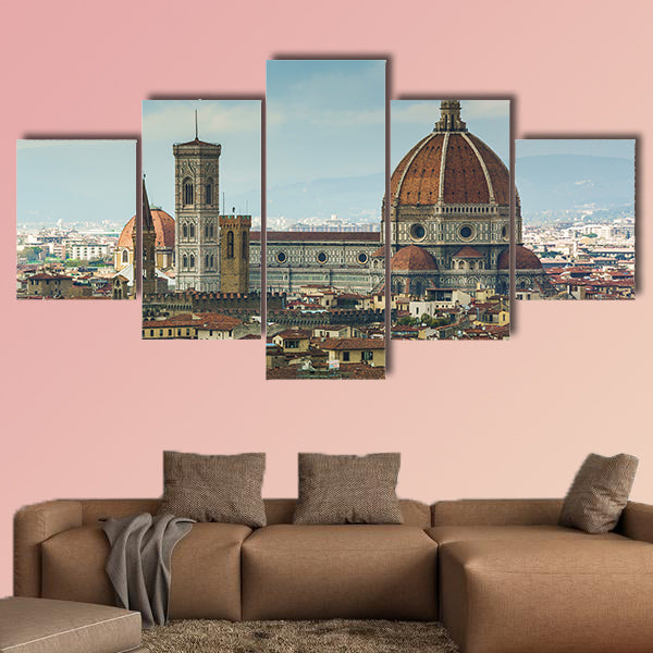 Florence Duomo and tower bell multi panel canvas wall art
