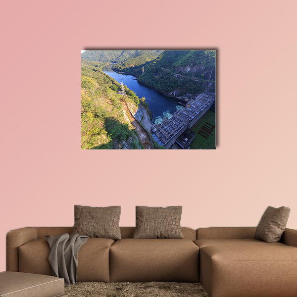 The Big dam in forest multi panel canvas wall art