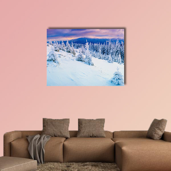 Sunny winter landscape Multi panel canvas wall art