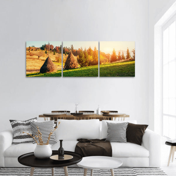 Forest Road in the autumn Landscape Ukraine Europe panoramic canvas wall art