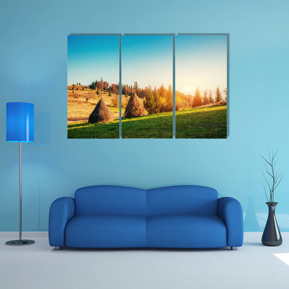 The Big Forest Road In The Autumn, Ukraine Multi Panel Canvas Wall Art