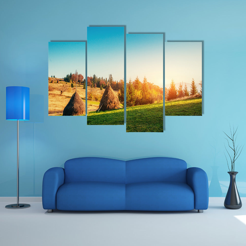 The Forest Road In The Autumn, Ukraine Multi Panel Canvas Wall Art