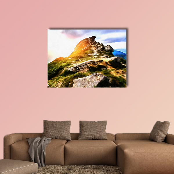The works in the style of watercolor painting, beautiful sunny day multi panel canvas wall art