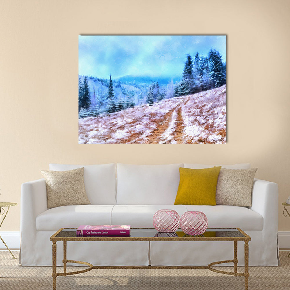 The works in the style of watercolor painting multi panel canvas wall art