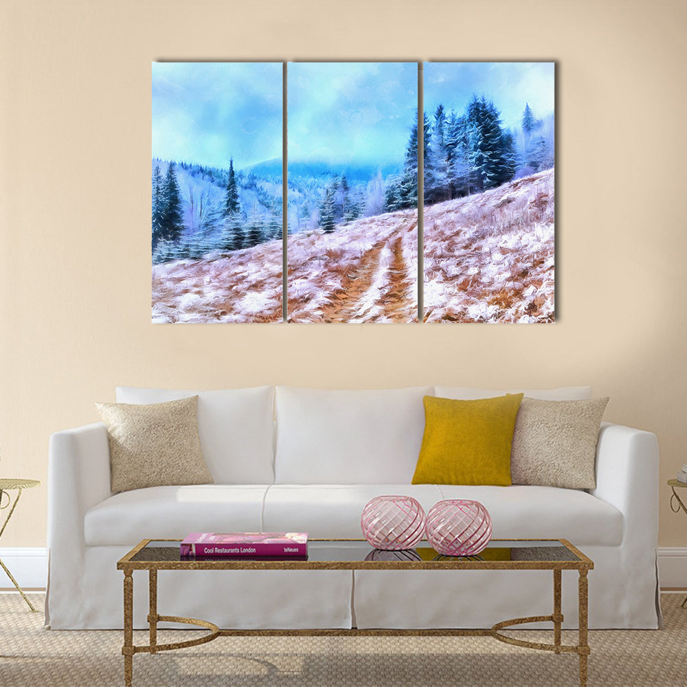 The works in the style of watercolor painting multi panel canvas wall art