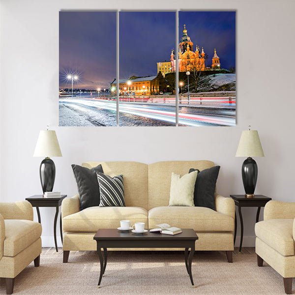 Uspenski Orthodox Cathedral in Finland Multi panel canvas wall art