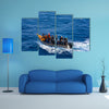 Lane of tourists travelling in the boat in Algeria Multi panel canvas wall art