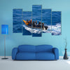 Lane of tourists travelling in the boat in Algeria Multi panel canvas wall art