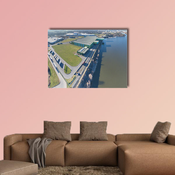 Thyssenkrupp is shipping their products, Krefeld, Germany wall art