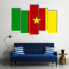 Flat Cameroonian flag Multi panel canvas wall art