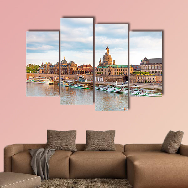  The picturesque view of old Dresden over the river Elbe, Germany, wall art