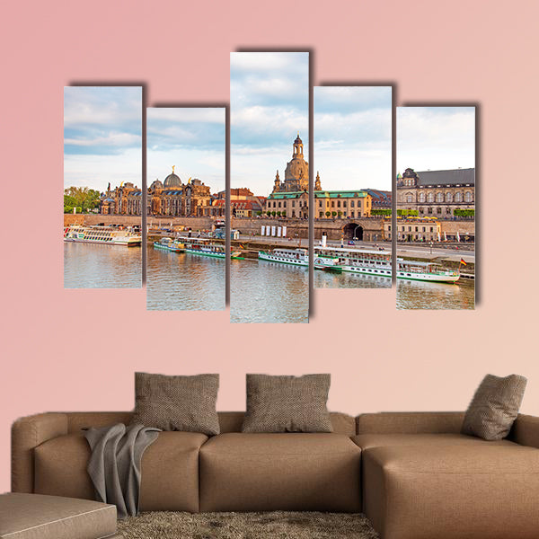  The picturesque view of old Dresden over the river Elbe, Germany, wall art