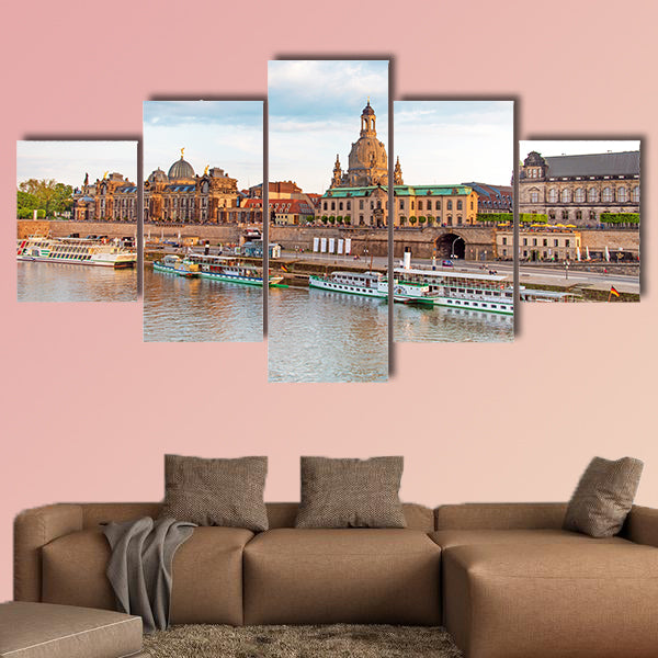  The picturesque view of old Dresden over the river Elbe, Germany, wall art