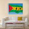 Flag of sao tome and principe-vector illustration Multi panel canvas wall art