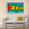 Flag of sao tome and principe-vector illustration Multi panel canvas wall art