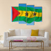 Flag of sao tome and principe-vector illustration Multi panel canvas wall art